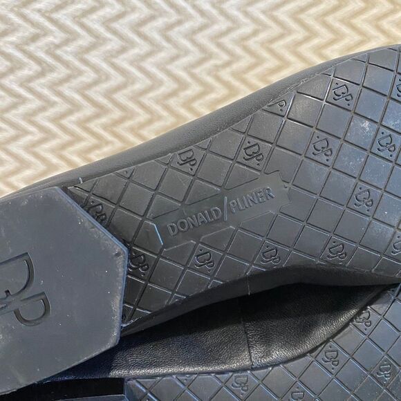 Donald Pliner “Halia” Black & Patent Leather Loafer - Picture 6 of 8